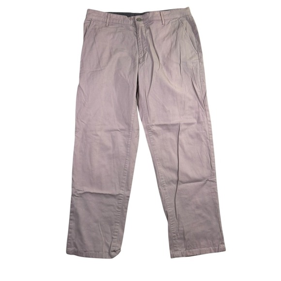 AG Adriano Goldschmied‎ Pants Mens 36x28 Pink Khaki Stretch Twill Straight Leg - Picture 1 of 7